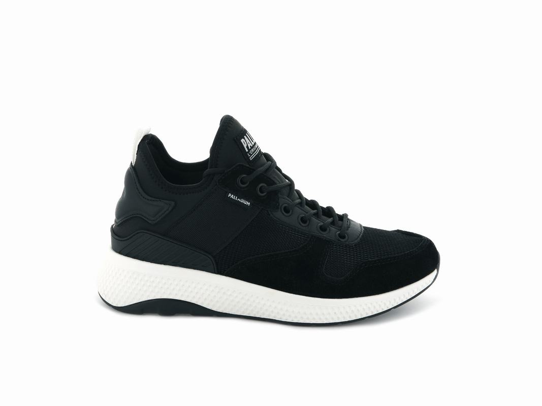 Zapatos Palladium Ax_eon Army Run Bajas Mujer - Negras/Blancas ||SUIP-40859||